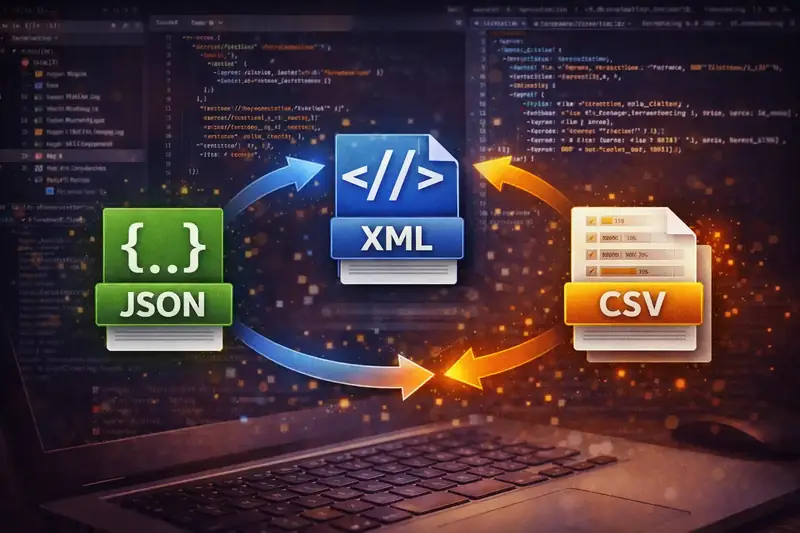 CodeForge: Convert Between JSON, XML, CSV, YAML & 15 More Formats