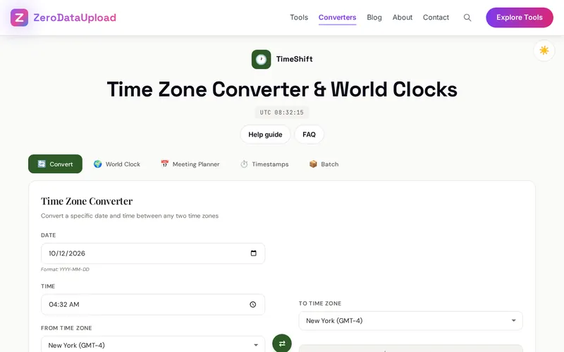 TimeShift open in the browser, showing its main screen